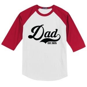 Dad Est. 2025 Kids Colorblock Raglan Jersey