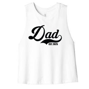 Dad Est. 2025 Women's Racerback Cropped Tank