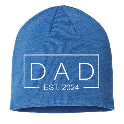 Dad Est 2024 Soon To Be Dad 2024 Pregnancy Announcement Sustainable Beanie