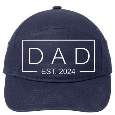 Dad Est 2024 Soon To Be Dad 2024 Pregnancy Announcement 7-Panel Snapback Hat