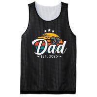 Dad Est 2025 Retro Vintage Dad To Be Gifts For 1st Time Dad Mesh Reversible Basketball Jersey Tank