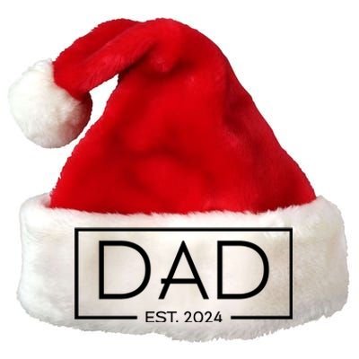 Dad Est. 2024 FatherS Day Celebration Premium Christmas Santa Hat