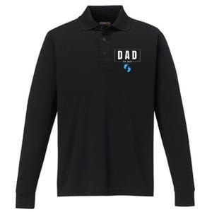 Dad Est. 2024 Fathers Day Expecting Baby Funny New Dad Baby Boy Performance Long Sleeve Polo