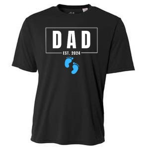 Dad Est. 2024 Fathers Day Expecting Baby Funny New Dad Baby Boy Cooling Performance Crew T-Shirt