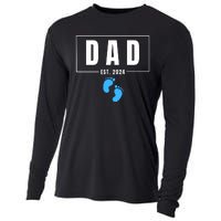 Dad Est. 2024 Fathers Day Expecting Baby Funny New Dad Baby Boy Cooling Performance Long Sleeve Crew