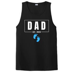 Dad Est. 2024 Fathers Day Expecting Baby Funny New Dad Baby Boy PosiCharge Competitor Tank