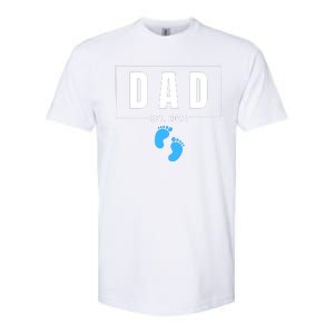 Dad Est. 2024 Fathers Day Expecting Baby Funny New Dad Baby Boy Softstyle CVC T-Shirt