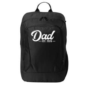 Dad Est. 2024 Soon To Be Dad Pregnancy Announcement City Backpack