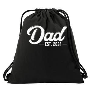 Dad Est. 2024 Soon To Be Dad Pregnancy Announcement Drawstring Bag