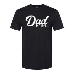 Dad Est. 2024 Soon To Be Dad Pregnancy Announcement Softstyle CVC T-Shirt