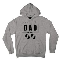 Dad Est. 2024 Fathers Day Expecting Baby Funny New Dad Baby Twins Hoodie