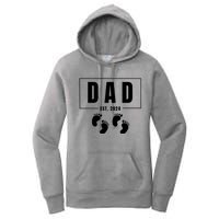 Dad Est. 2024 Fathers Day Expecting Baby Funny New Dad Baby Twins Women's Pullover Hoodie