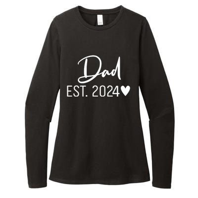 Dad Est. 2024 New Baby Womens CVC Long Sleeve Shirt