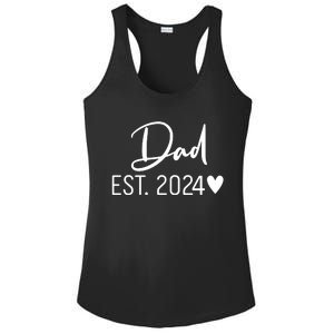 Dad Est. 2024 New Baby Ladies PosiCharge Competitor Racerback Tank