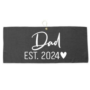 Dad Est. 2024 New Baby Large Microfiber Waffle Golf Towel