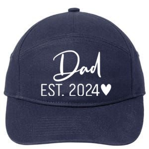 Dad Est. 2024 New Baby 7-Panel Snapback Hat