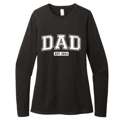 Dad Est 2024 Daddy To Be Gifts New Dad 2024 Expect Baby 2024 Womens CVC Long Sleeve Shirt