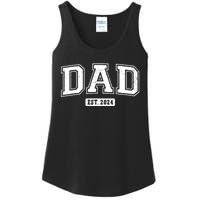 Dad Est 2024 Daddy To Be Gifts New Dad 2024 Expect Baby 2024 Ladies Essential Tank