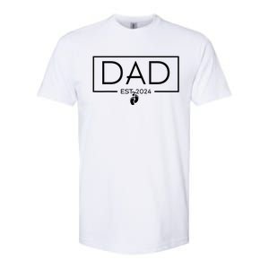 Dad Est 2024 Expect Baby 2024 Father 2024 New Dad 2024 Softstyle CVC T-Shirt