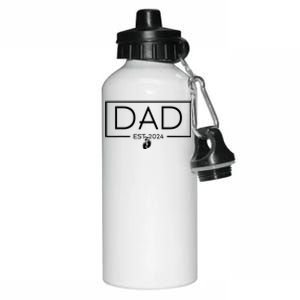 Dad Est 2024 Expect Baby 2024 Father 2024 New Dad 2024 Aluminum Water Bottle