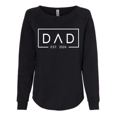 Dad Est 2024 First Dad FatherS Day 2024 New Dad Cute Gift Womens California Wash Sweatshirt