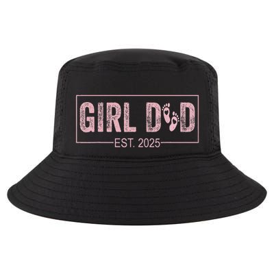 Dad Est 2025 Girl Logo Dad To Be 1st Time Dad Daddy 2025 Cool Comfort Performance Bucket Hat