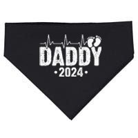 Dad Est 2024 First Fathers Day 2024 Promoted To Daddy USA-Made Doggie Bandana