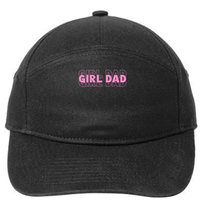 Dad Est 2025 Dad Loading New Dad Of Girls Retro Pink Dad 7-Panel Snapback Hat