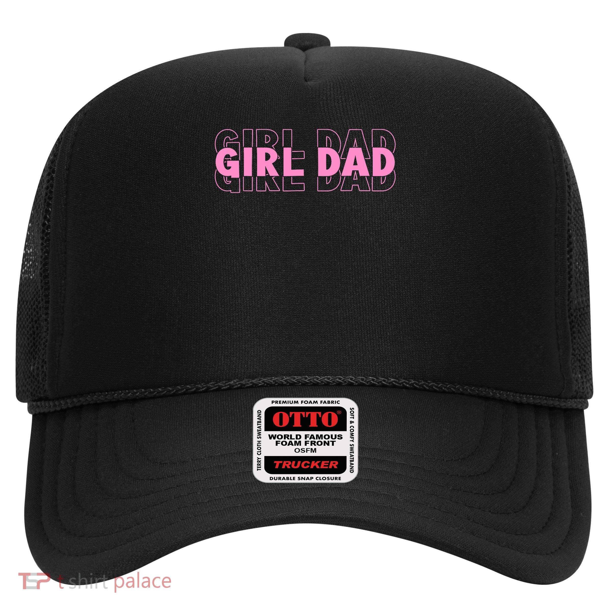 Dad Est 2025 Dad Loading New Dad Of Girls Retro Pink Dad Trucker Hat