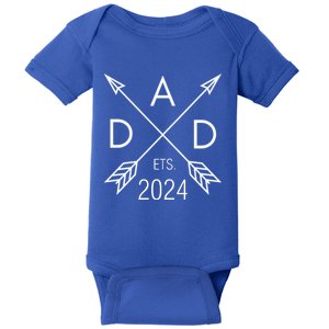 Dad Est 2023 FatherS Day 1st Time Dad New Daddy New Parents Gift Baby Bodysuit