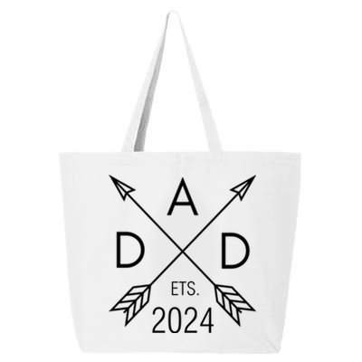 Dad Est 2023 FatherS Day 1st Time Dad New Daddy New Parents Gift 25L Jumbo Tote