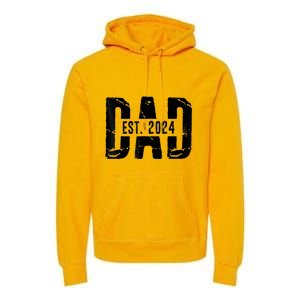 Dad Est. 2024 Gift Dad Fathertobe 2024 Fathers Day Premium Hoodie