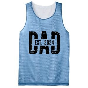 Dad Est. 2024 Gift Dad Fathertobe 2024 Fathers Day Mesh Reversible Basketball Jersey Tank