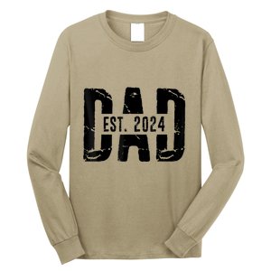 Dad Est. 2024 Gift Dad Fathertobe 2024 Fathers Day Long Sleeve Shirt