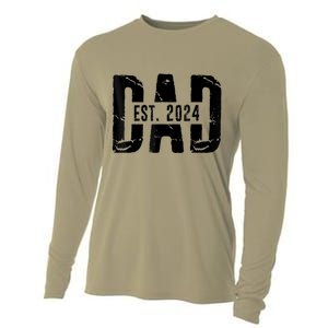 Dad Est. 2024 Gift Dad Fathertobe 2024 Fathers Day Cooling Performance Long Sleeve Crew