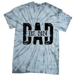 Dad Est. 2024 Gift Dad Fathertobe 2024 Fathers Day Tie-Dye T-Shirt