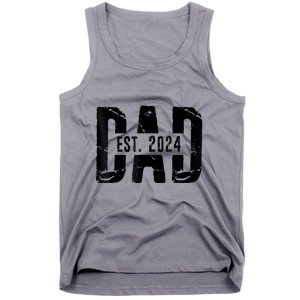 Dad Est. 2024 Gift Dad Fathertobe 2024 Fathers Day Tank Top