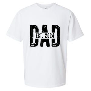 Dad Est. 2024 Gift Dad Fathertobe 2024 Fathers Day Sueded Cloud Jersey T-Shirt