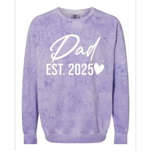 Dad Est. 2025 New Baby Colorblast Crewneck Sweatshirt