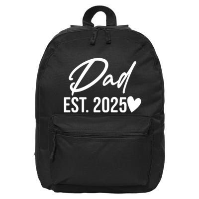 Dad Est. 2025 New Baby 16 in Basic Backpack