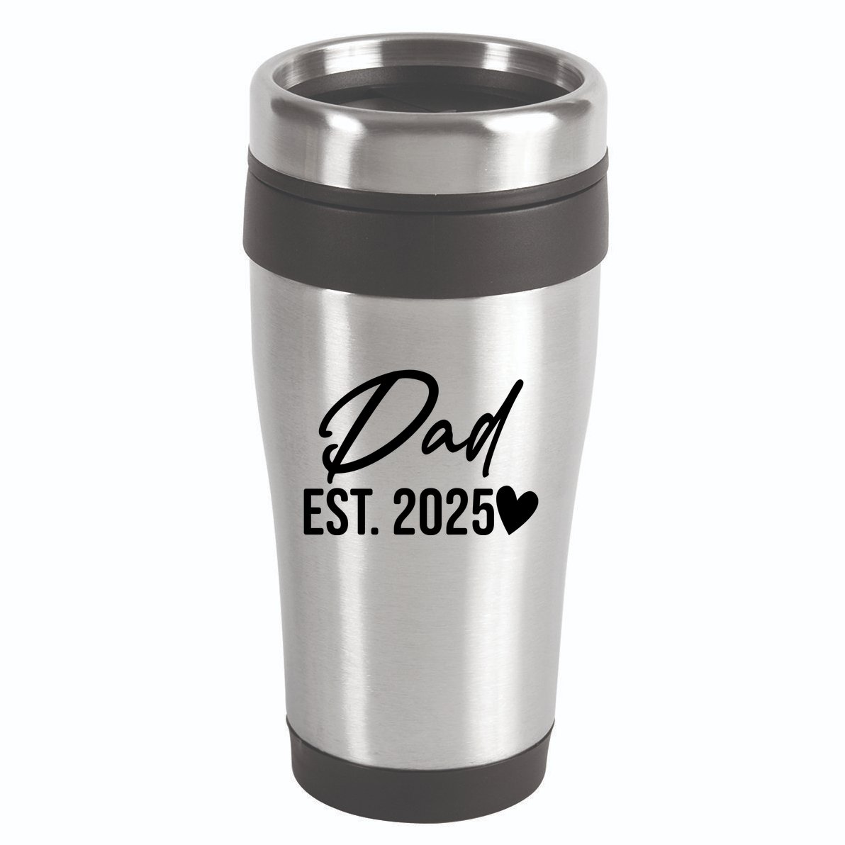 Dad Est. 2025 New Baby 16oz Travel Tumbler