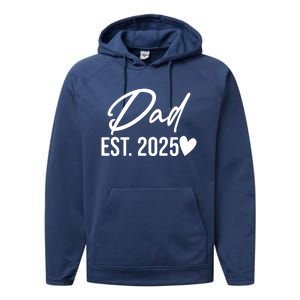 Dad Est. 2025 New Baby Performance Fleece Hoodie