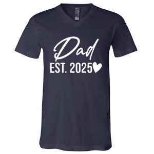 Dad Est. 2025 New Baby V-Neck T-Shirt