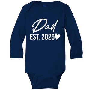 Dad Est. 2025 New Baby Baby Long Sleeve Bodysuit