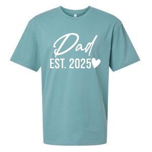 Dad Est. 2025 New Baby Sueded Cloud Jersey T-Shirt