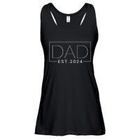 Dad Est 2024 New Dad Gift For Dad Anniversary Ladies Essential Flowy Tank