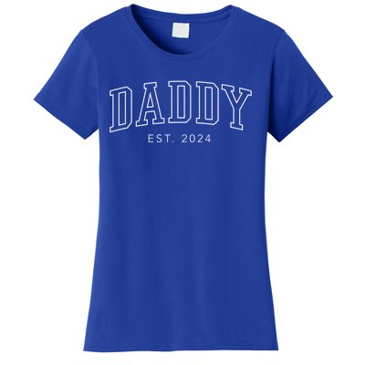 Daddy Est 2024 New Dad Fathers Day Gift Women's T-Shirt