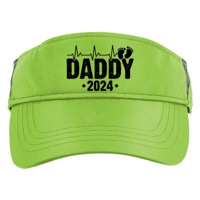 Dad Est 2024 First Fathers Day 2024 Promoted To Daddy Cool Gift Adult Drive Performance Visor