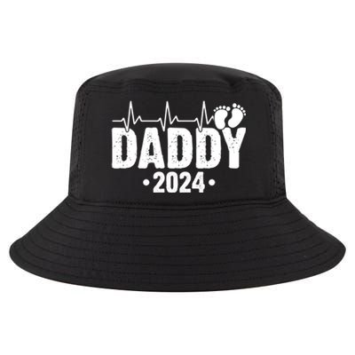 Dad Est 2024 First Fathers Day 2024 Promoted To Daddy Cool Gift Cool Comfort Performance Bucket Hat