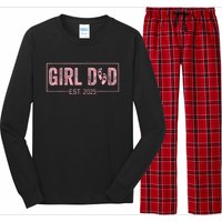 Dad Est 2025 Girl Logo Dad To Be 1st Time Dad Daddy 2025 Long Sleeve Pajama Set